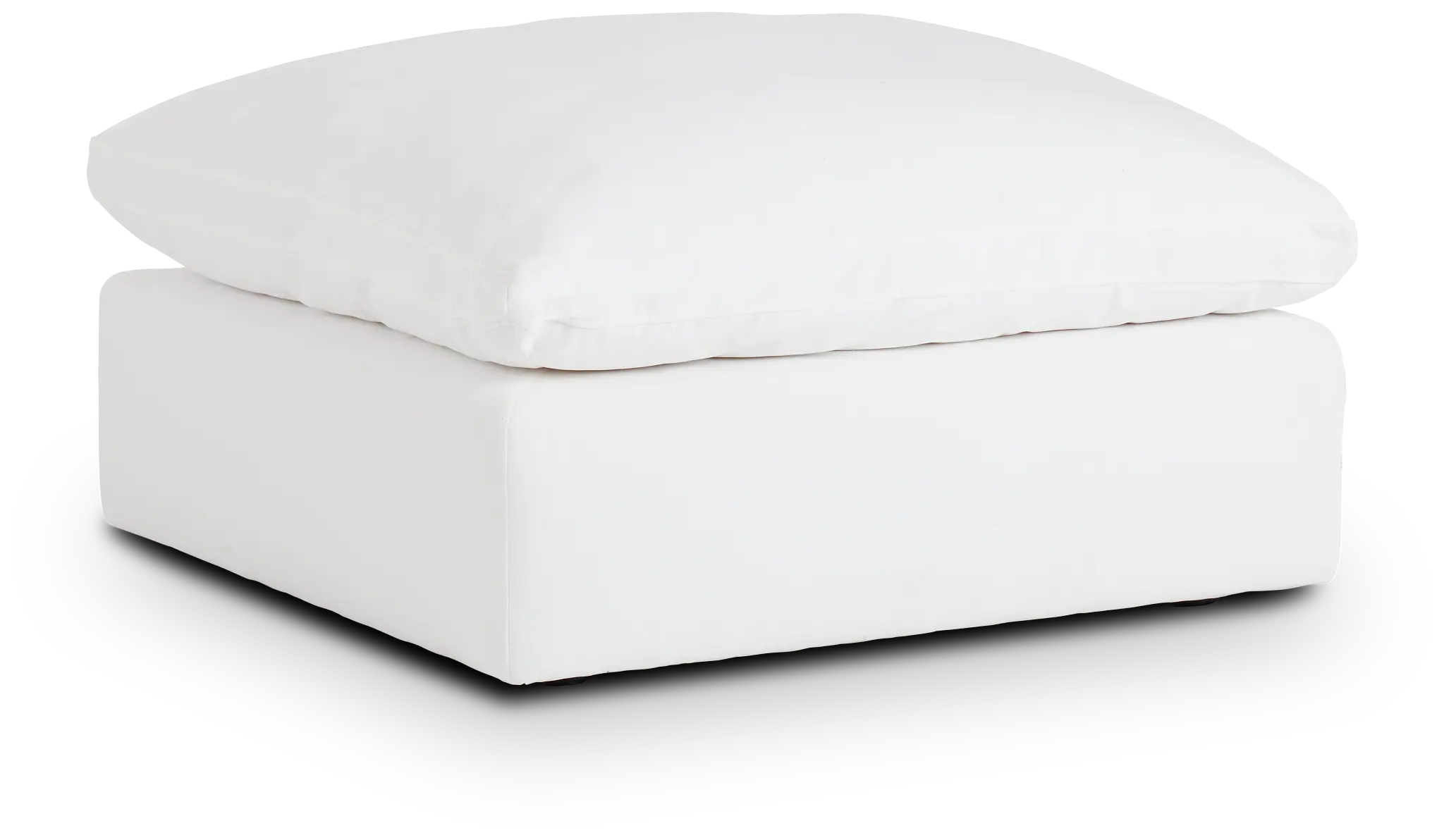 Grant White Fabric Ottoman Grant White Fabric Ottoman