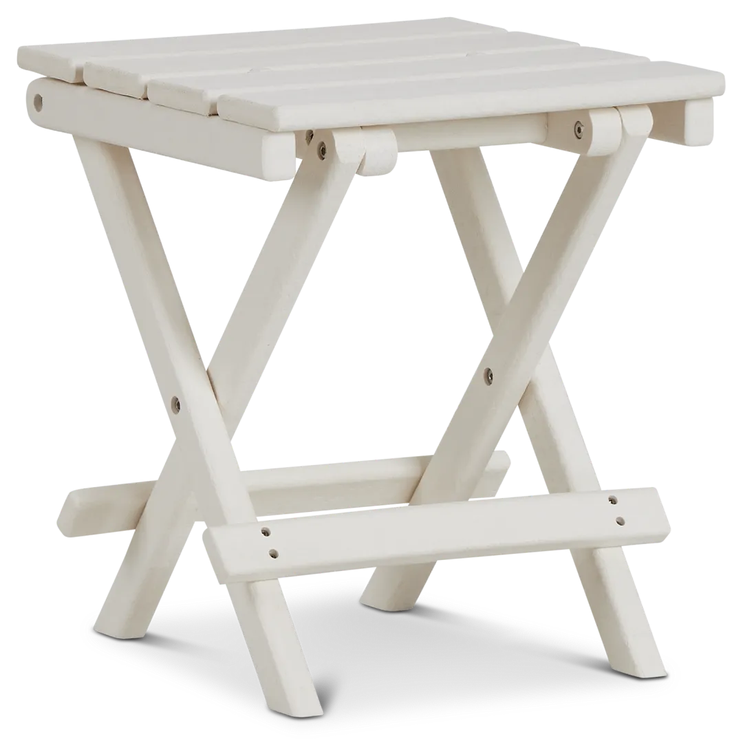 Cancun White End Table