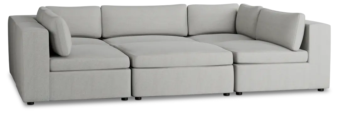 Destin Sutton Gray Fabric 6-piece Pit Sectional Destin Sutton Gray Fabric 6-piece Pit Sectional