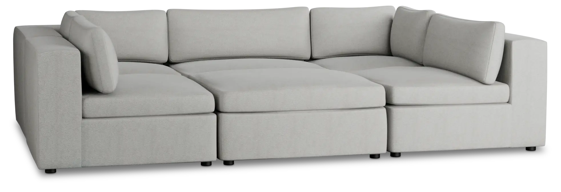 Destin Sutton Gray Fabric 6-piece Pit Sectional Destin Sutton Gray Fabric 6-piece Pit Sectional