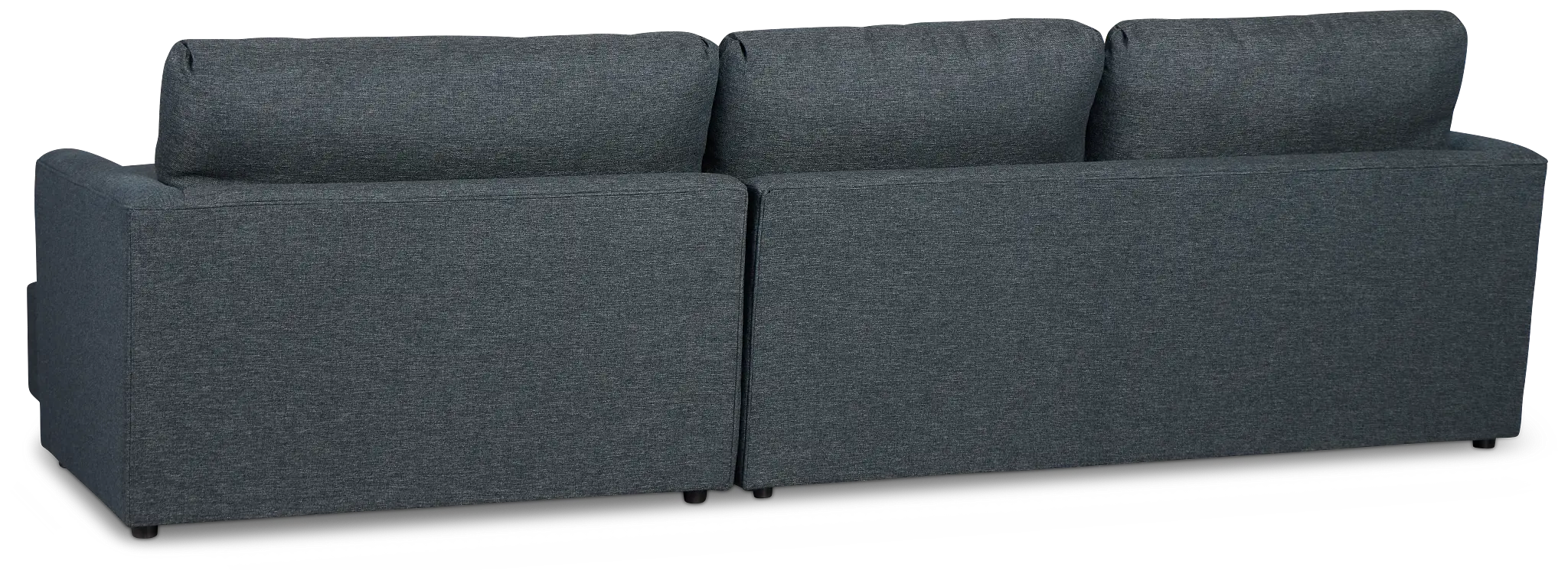 Noah Dark Blue Fabric Small Right Chaise Sectional Noah Dark Blue Fabric Small Right Chaise Sectional
