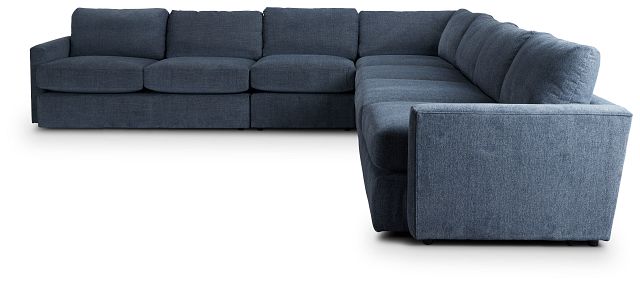 Noah Blue Fabric Large Two-arm Sectional