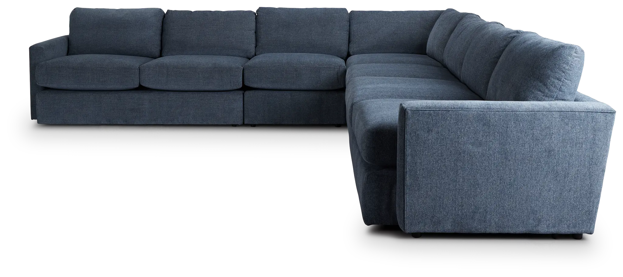 Noah Blue Fabric Large Two-arm Sectional Noah Blue Fabric Large Two-arm Sectional
