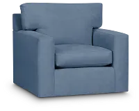 Hudson Blue Fabric Swivel Chair