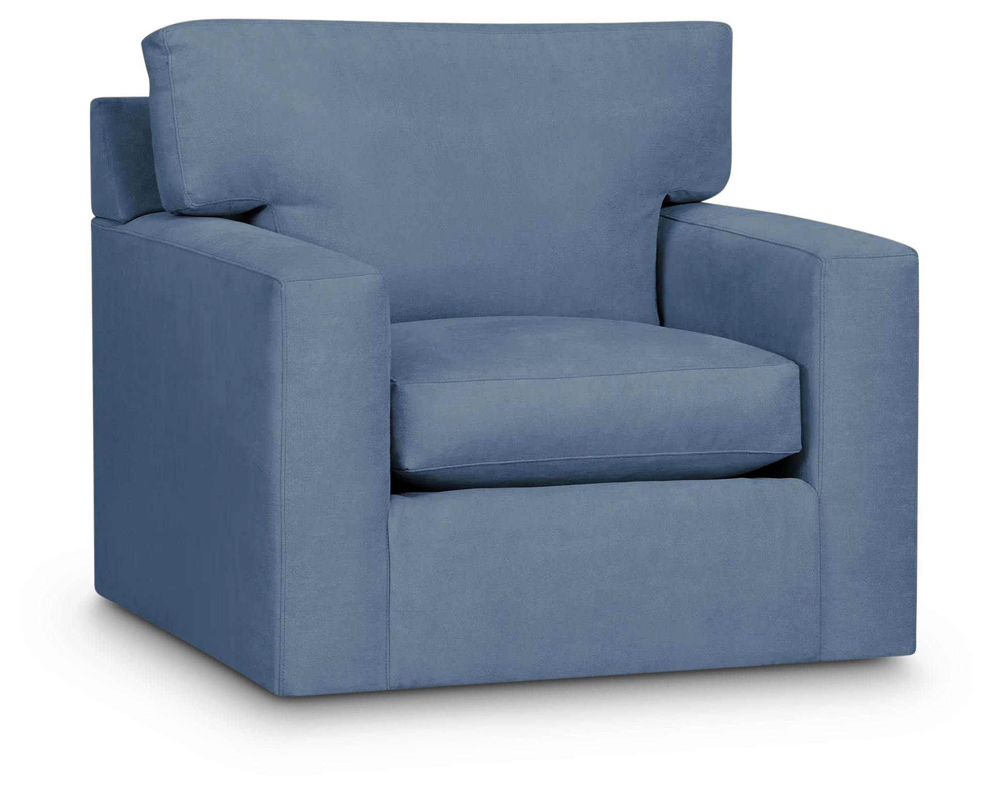 Hudson Blue Fabric Swivel Chair