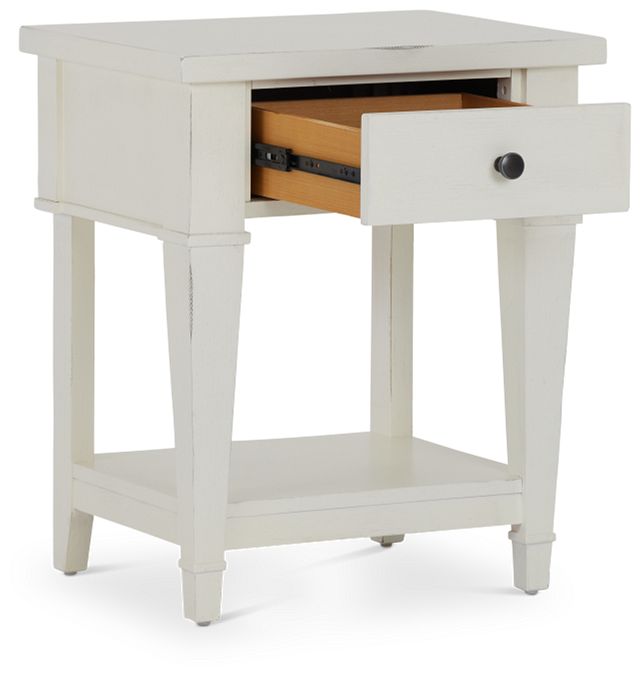 Stoney White 1-drawer Nightstand (6)