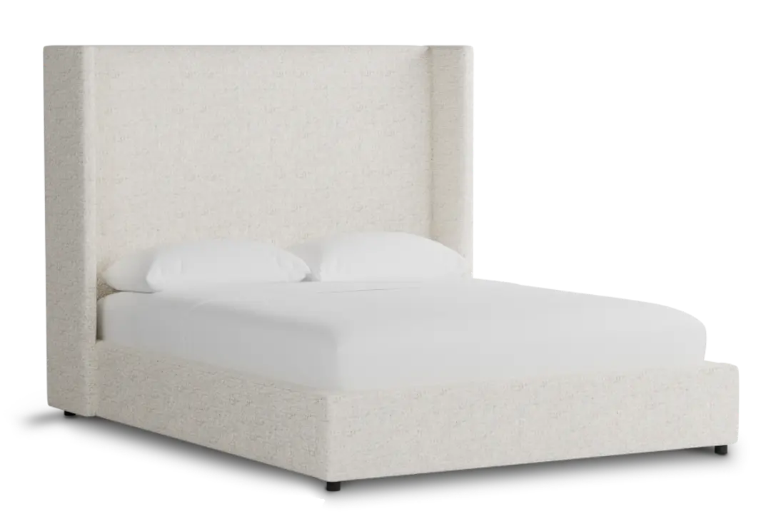Captiva Natural Beauty Beige 60" Upholstered Shelter Bed Captiva Natural Beauty Beige 60" Upholstered Shelter Bed