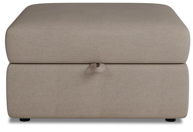 Citymod Beige Fabric Storage Ottoman