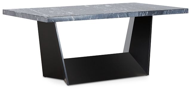 Auburn Dark Gray Marble Rectangular Table