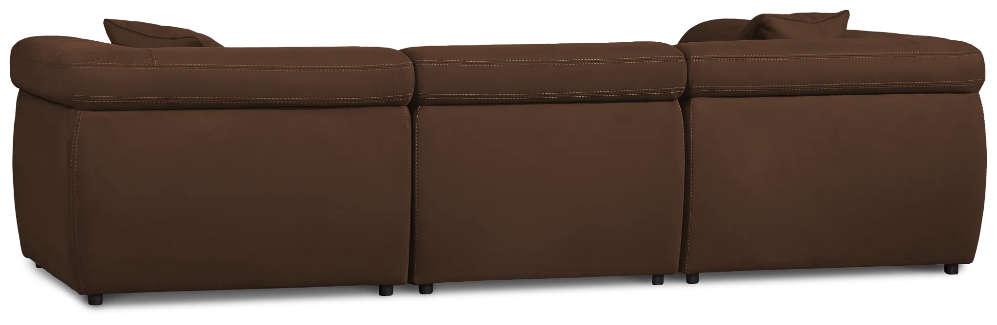 Aria Dark Brown Micro Immersive 5-piece Bumper Sectional W/2 Speakers