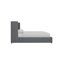 Captiva Delray Dark Gray 48" Upholstered Shelter Bed