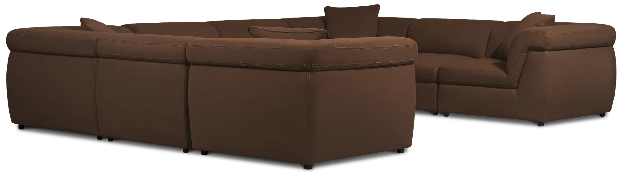 Aria Dark Brown Micro Immersive 8-piece Modular Sectional W/4 Speakers