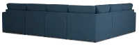 Citymod Blue Fabric Medium Right Chaise Sectional