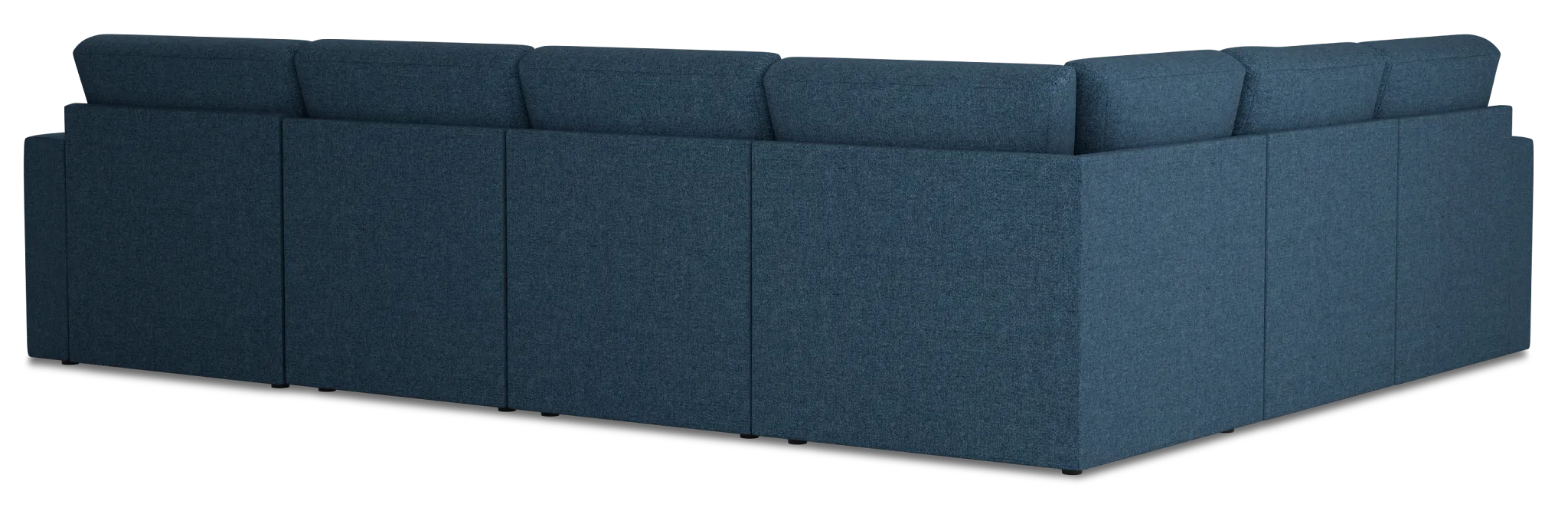 Citymod Blue Fabric Medium Right Chaise Sectional
