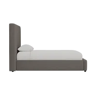 Grayton Elite Dark Gray 54" Upholstered Platform Bed