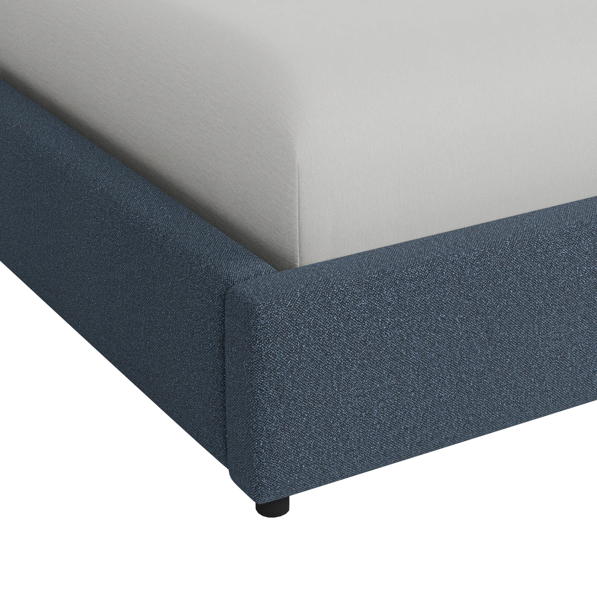 Grayton Maguire Pewter 44" Upholstered Platform Bed