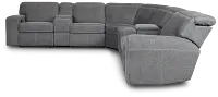 Callum Dark Gray Storage Large Dual Power Reclining Two-arm Sectional
