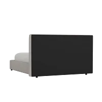 Grayton Maguire Pewter 44" Upholstered Platform Bed