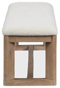 Alton Light Tone Upholstered Dining Bench