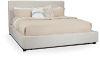 Monica Beige Uph Platform Storage Bed