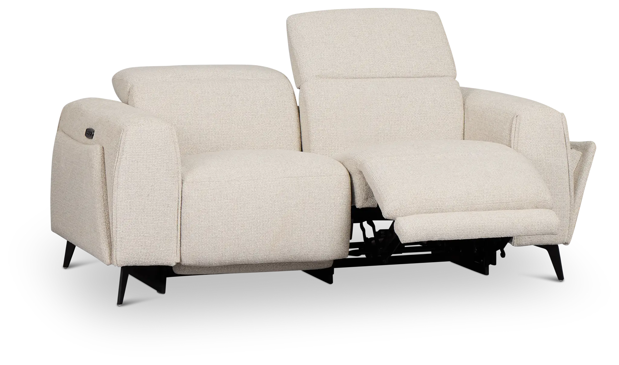 Reyna Light Beige Fabric Power Reclining Loveseat Reyna Light Beige Fabric Power Reclining Loveseat