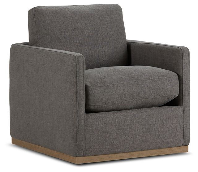 Richie Dark Gray Micro Swivel Chair