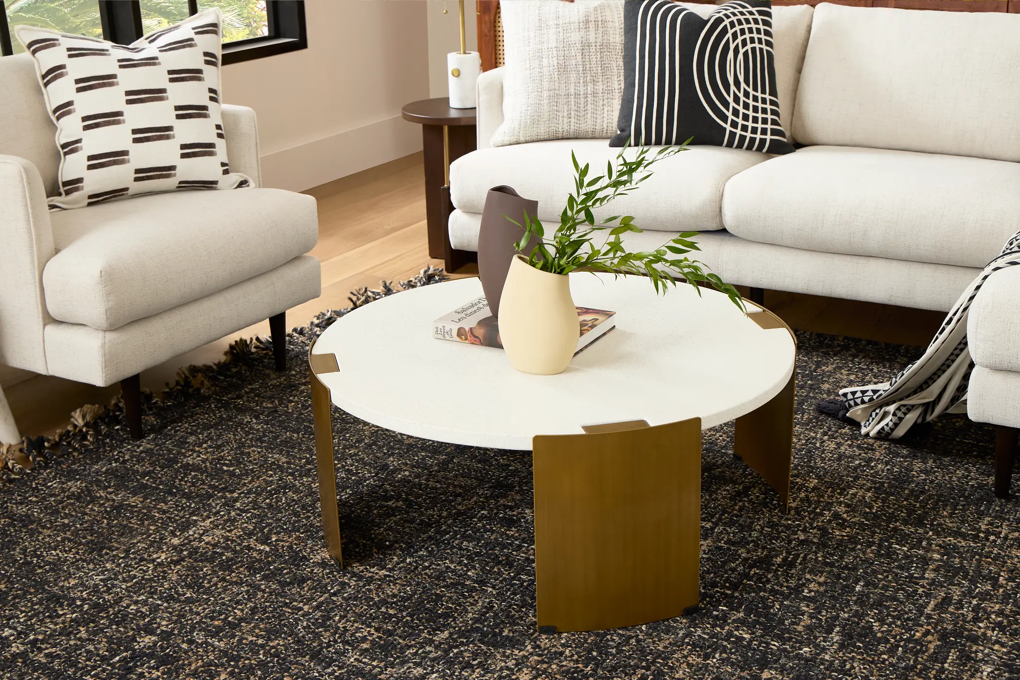 Jensen White Round Coffee Table Jensen White Round Coffee Table