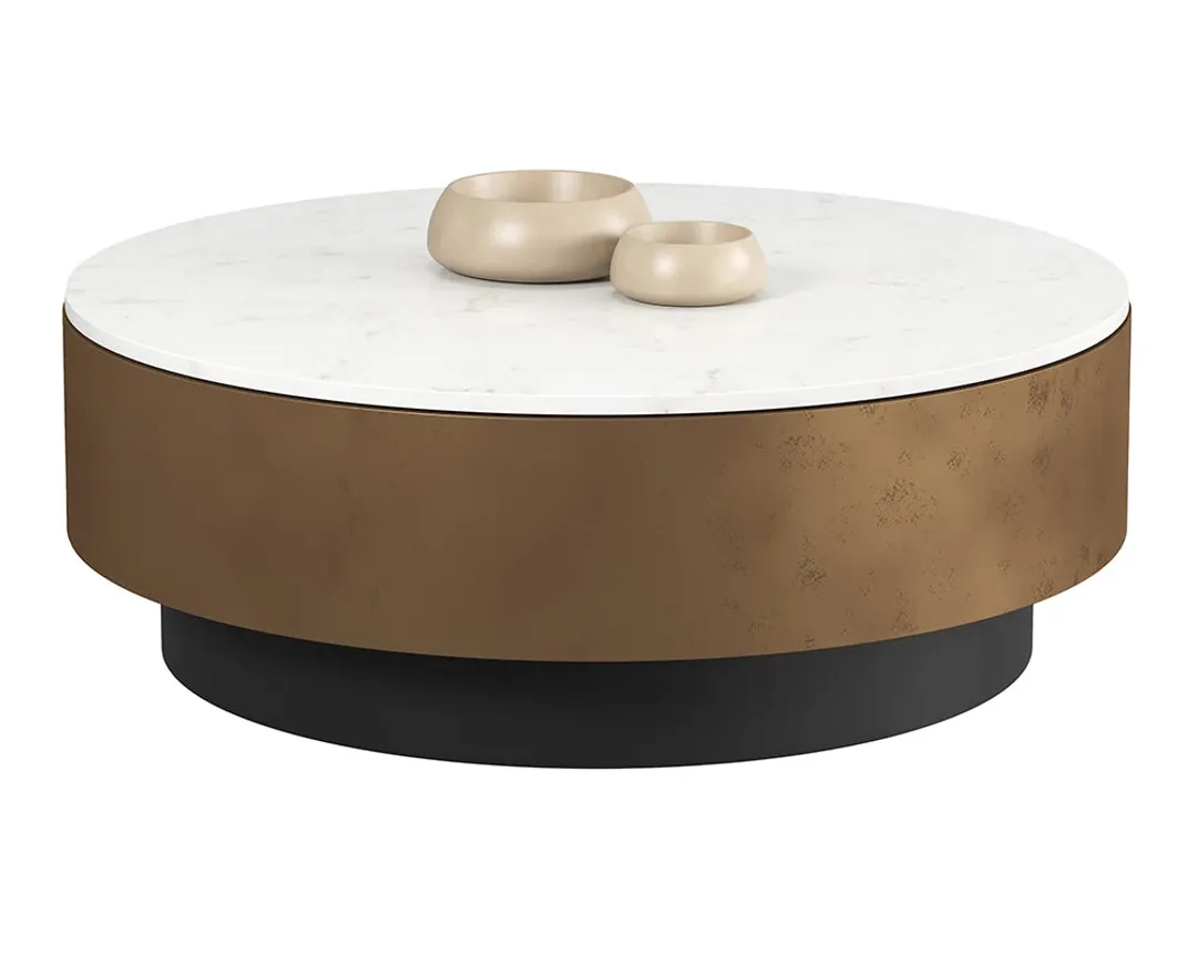 Ginnie White Round Coffee Table