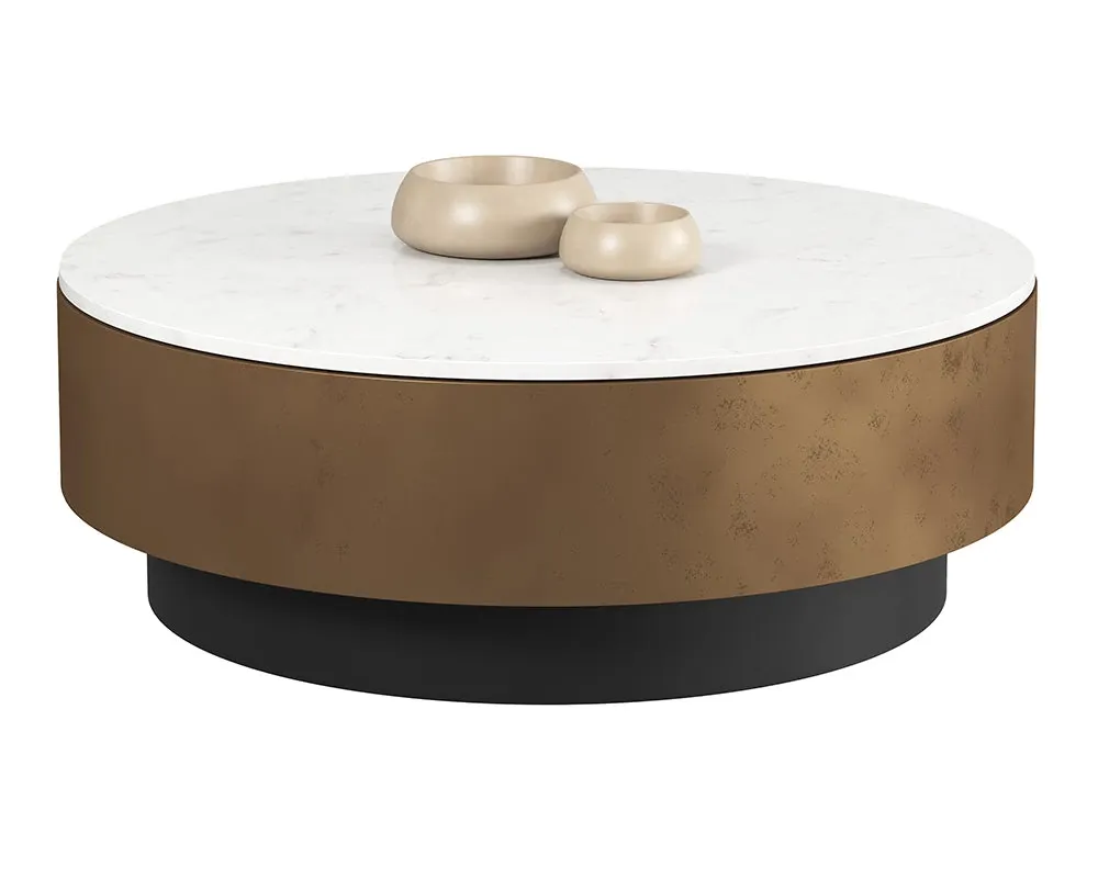 Ginnie White Round Coffee Table