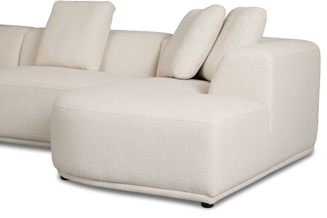 Catalina Beige Fabric Large Right Chaise Sectional