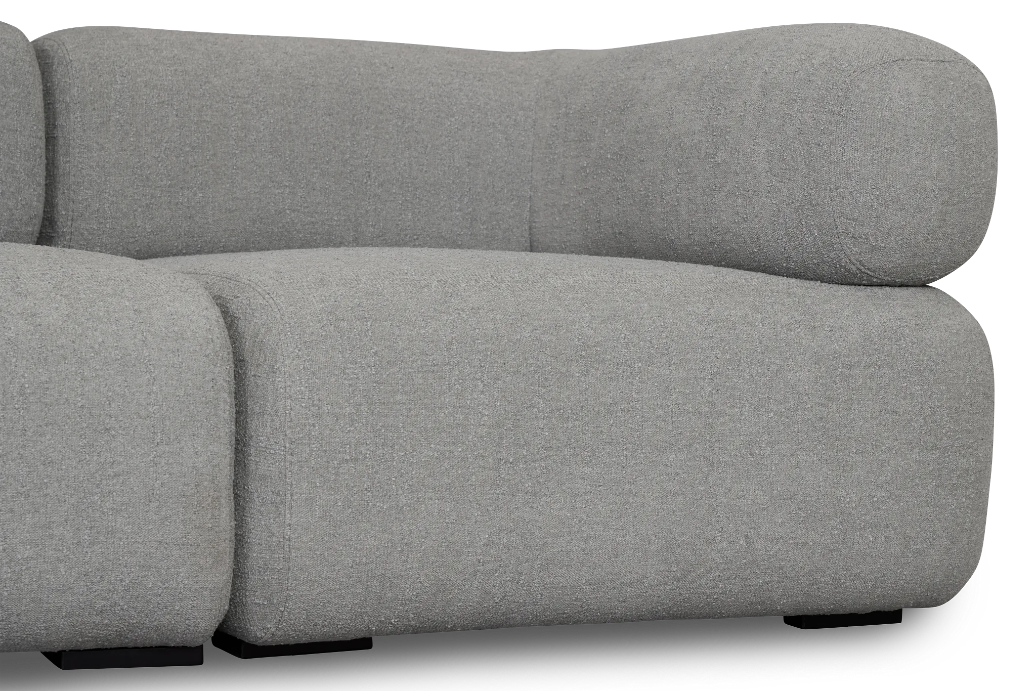 Celeste Light Gray Fabric 3-piece Modular Sofa