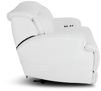 Reign White Lthr/vinyl Power Reclining Sofa