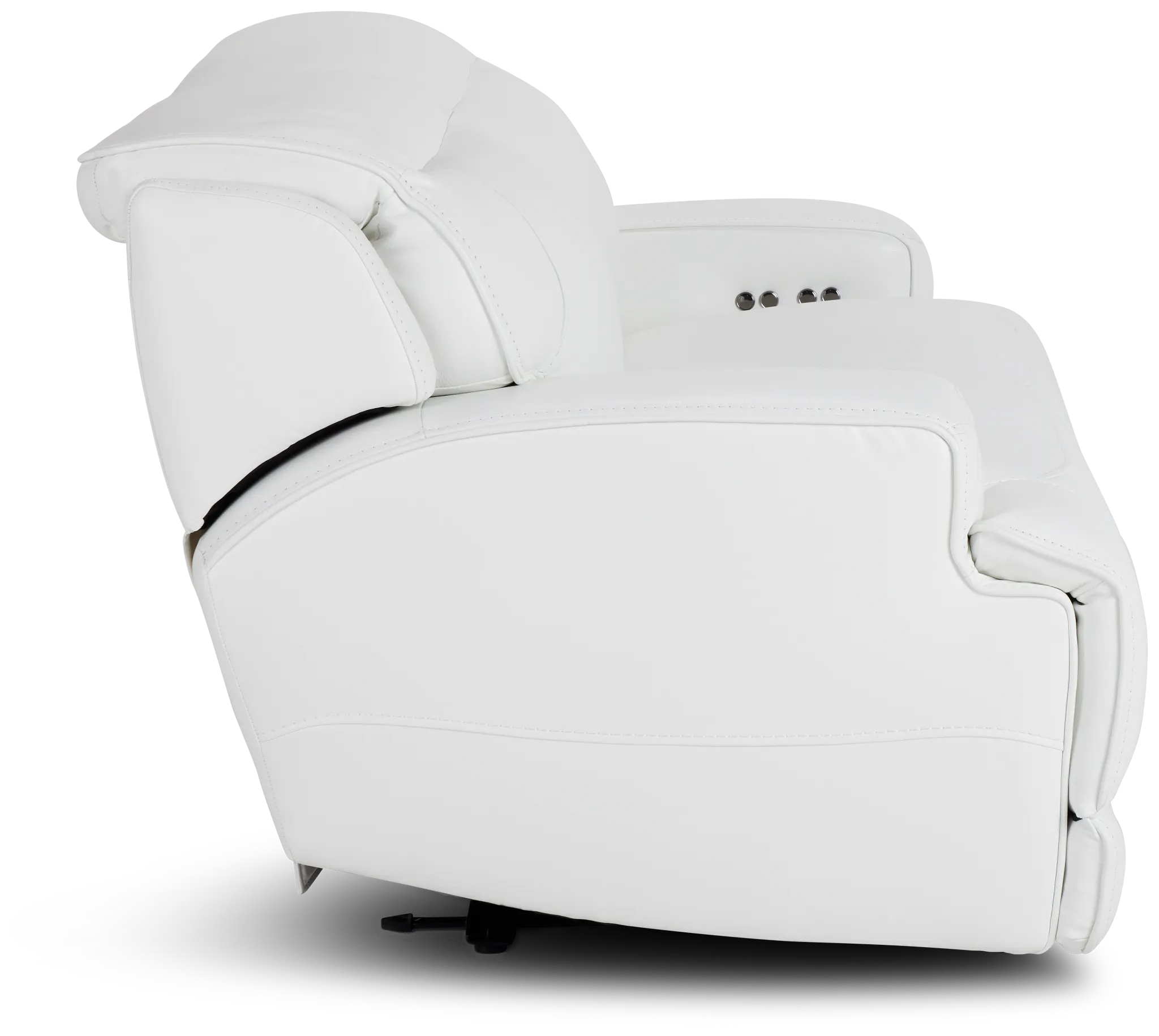 Reign White Lthr/vinyl Power Reclining Sofa