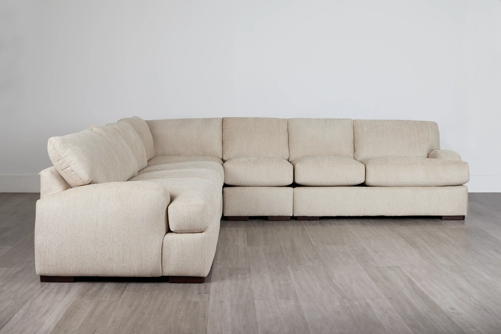 Alpha Beige Fabric Large Two-arm Sectional