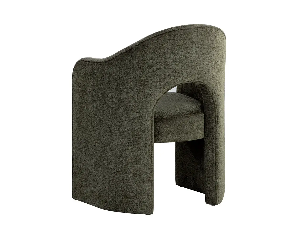 Callan Dark Green Curved Upholstered Arm Chair Callan Dark Green Curved Upholstered Arm Chair