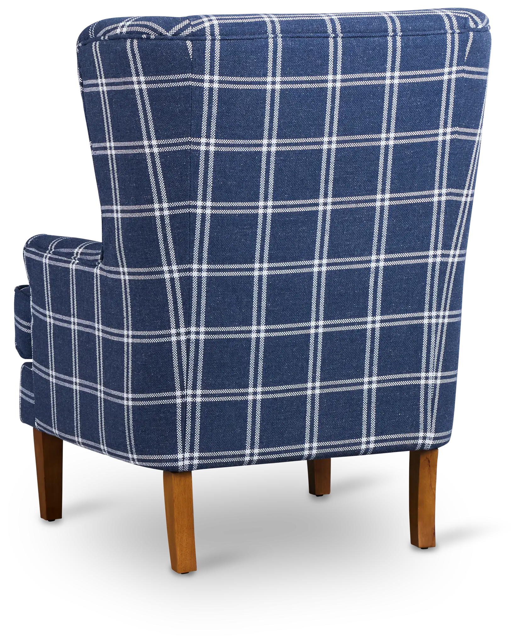 Leyla Dark Blue Fabric Accent Chair Leyla Dark Blue Fabric Accent Chair