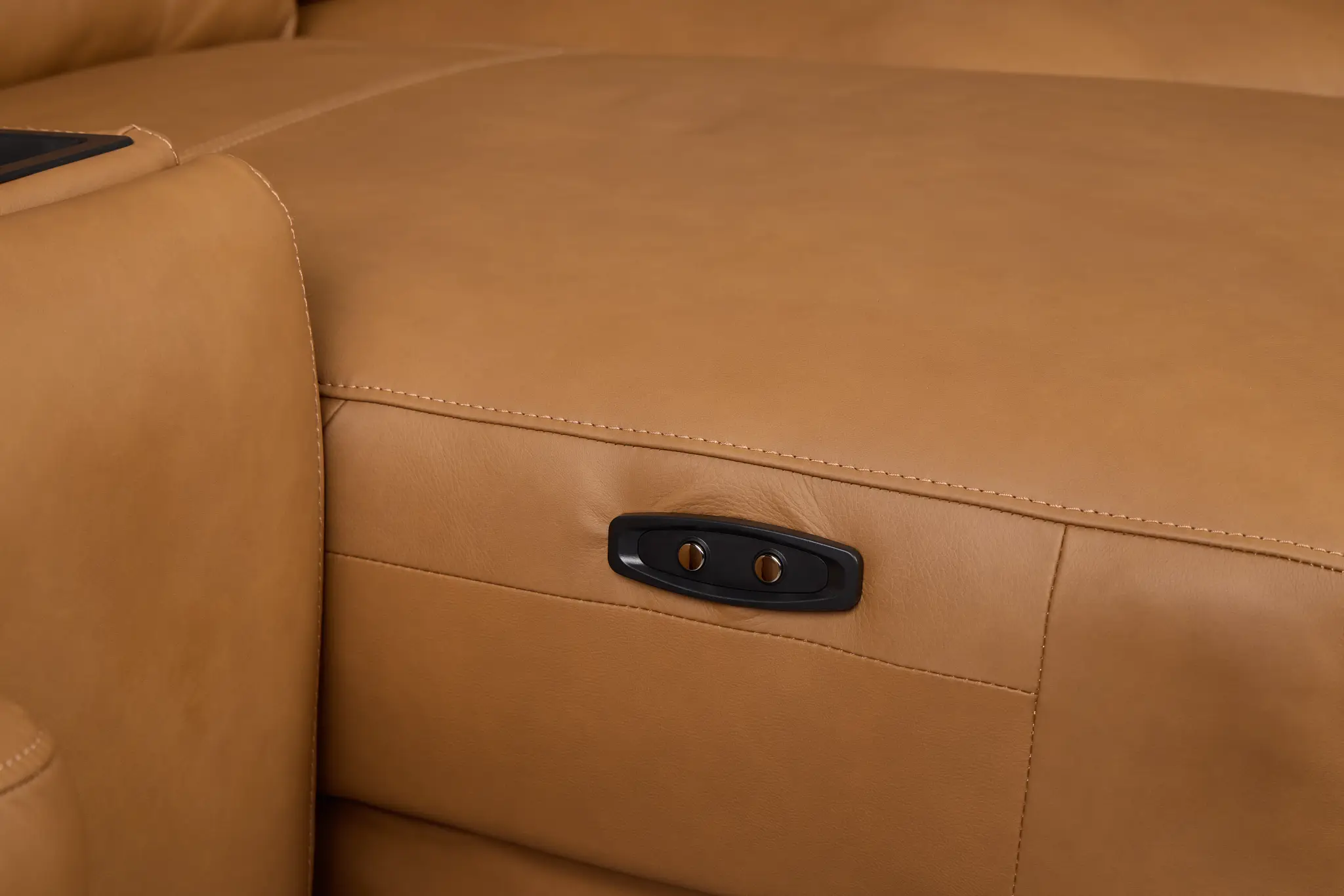 Rudy Brown Lthr/vinyl Large Dual Power Right Extension Chaise Sectional Rudy Brown Lthr/vinyl Large Dual Power Right Extension Chaise Sectional