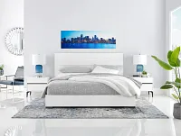 Oslo White Platform Bed