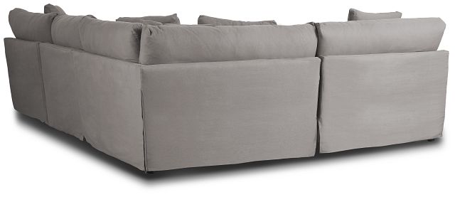Delilah Gray Fabric Small Two-arm Sectional (4)
