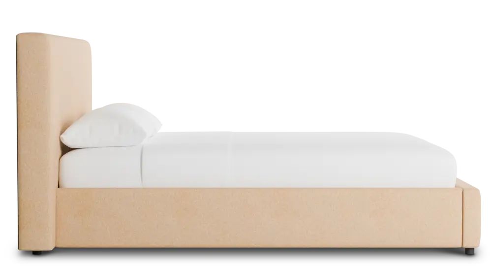 Grayton Merino Taupe 44" Upholstered Platform Bed Grayton Merino Taupe 44" Upholstered Platform Bed