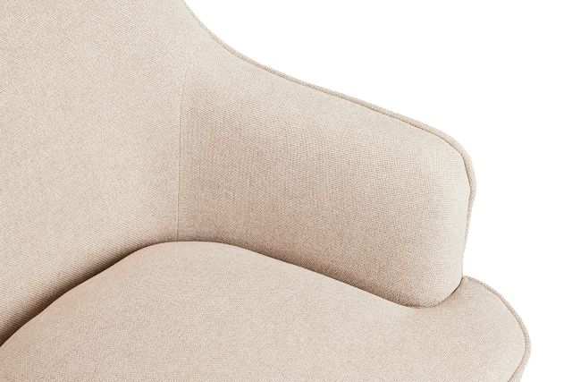 Lina Beige Fabric Accent Chair