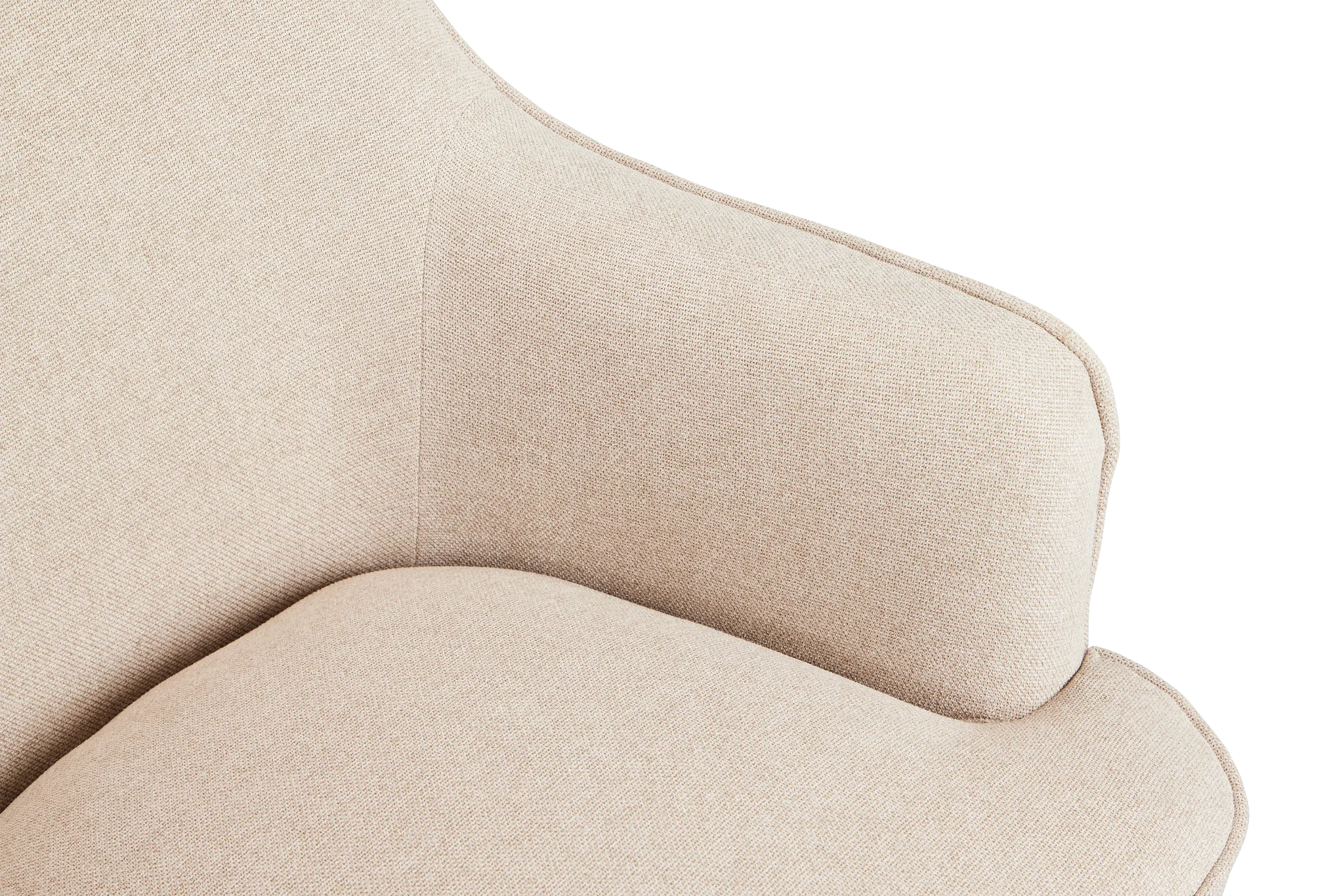 Lina Beige Fabric Accent Chair