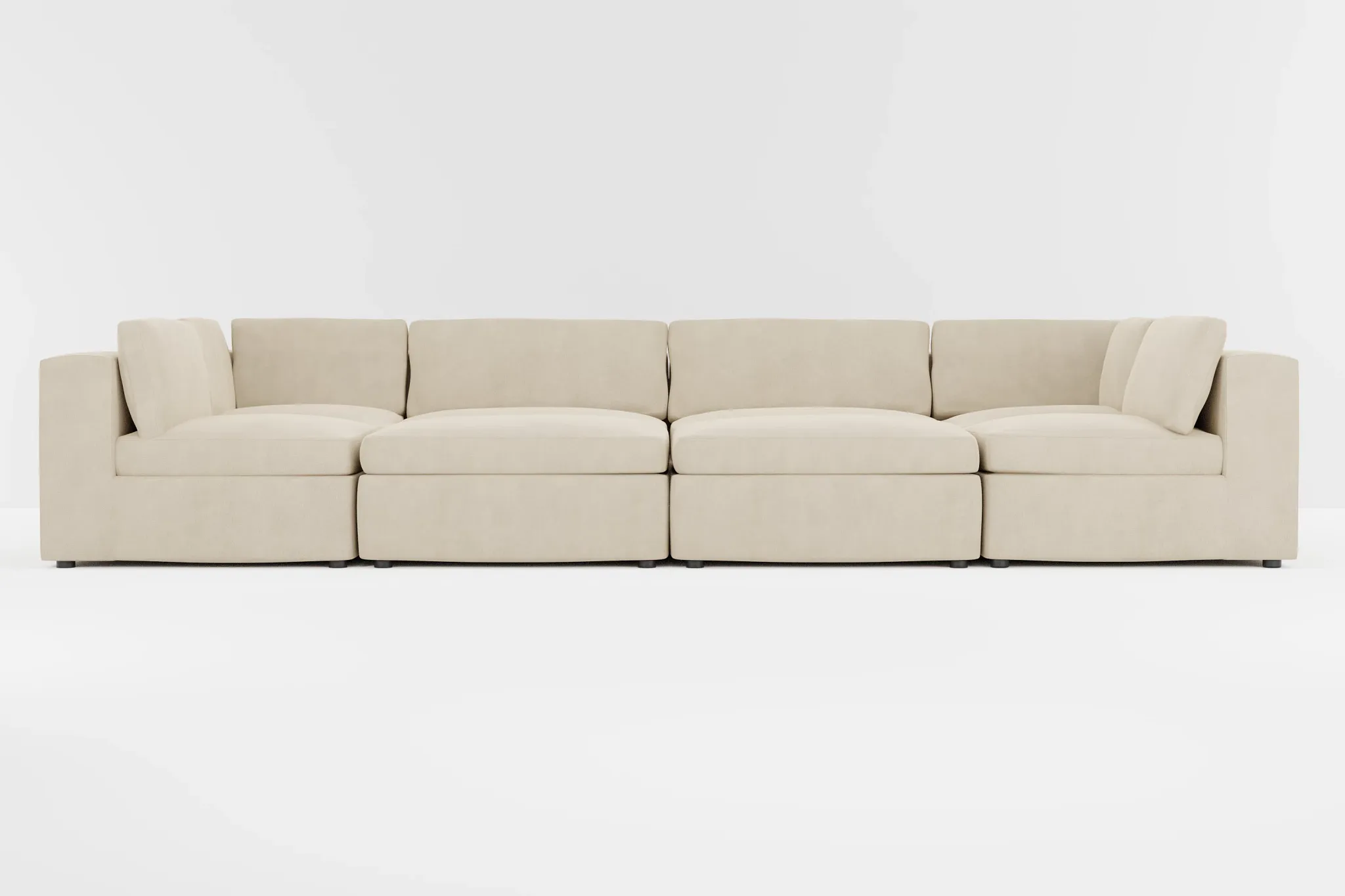 Destin Peyton Beige Fabric 8-piece Pit Sectional