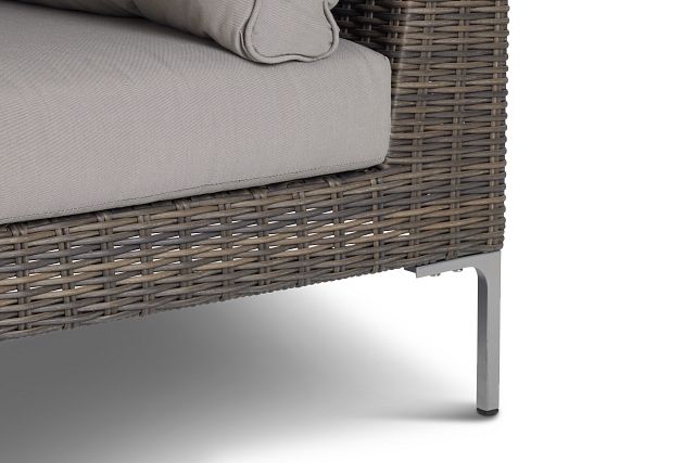 Tulum Gray Woven Modular Sofa