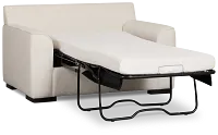 Sinclair Light Beige Fabric Cooling Memory Foam Sleeper