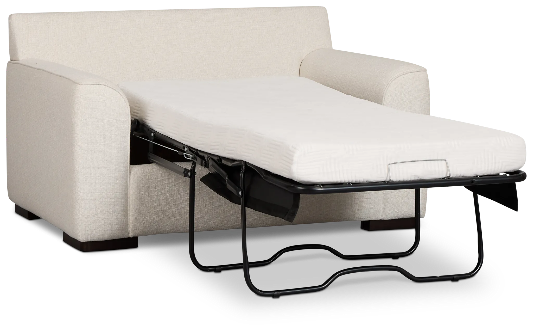 Sinclair Light Beige Fabric Cooling Memory Foam Sleeper