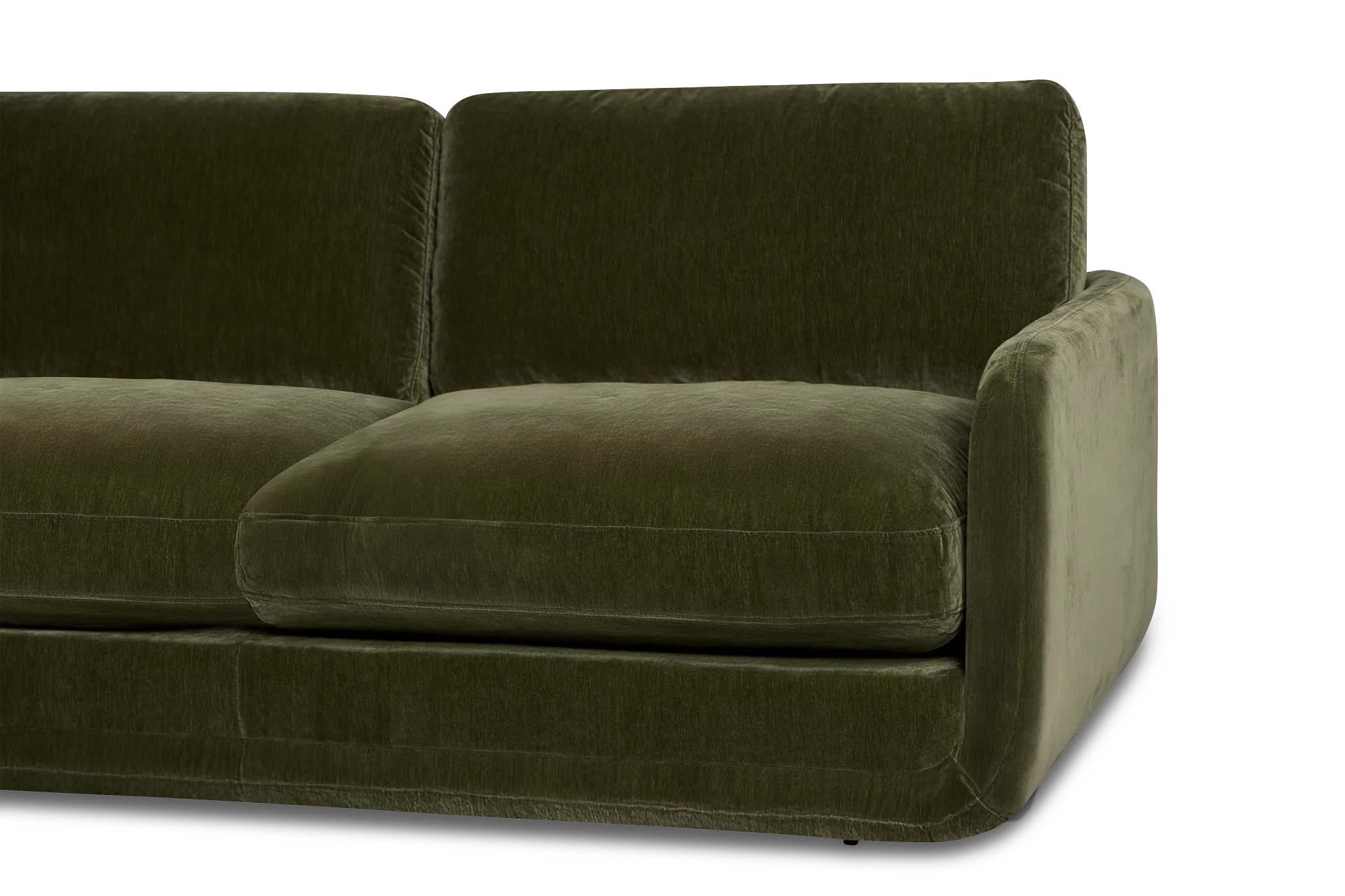Jules Green Velvet Sofa