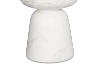 Merrick White Round End Table