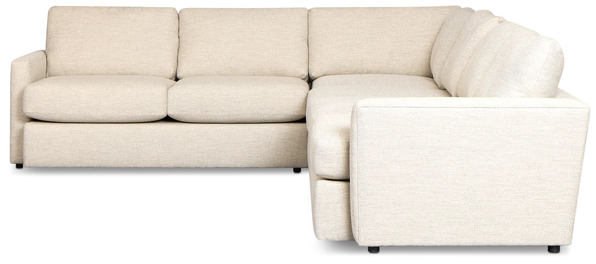 Maxwell Light Gray Fabric Medium Two-arm Sectional