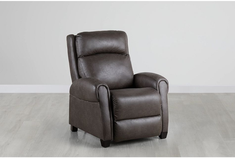 Wilson Dark Gray Micro Zero Gravity Power Recliner W/headrest